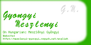 gyongyi meszlenyi business card