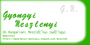 gyongyi meszlenyi business card